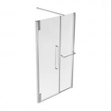 Kalia DR1083-110-000-001 - KLASS? 48'' Rectangular Frameless Pivot Alcove Shower Door Right Opening Chrome Clear